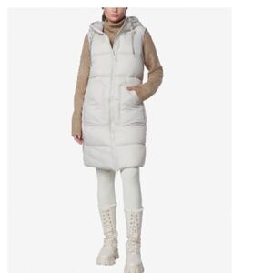 ANDREW MARC Women' Kerr Horizontal Rail Quilted Matte Shell Puffer Vest Jacket S